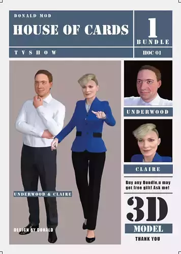 HOUSEOFCARDS Character Underwood Claire 3D model