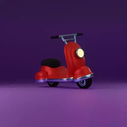 Low poly motorcycle