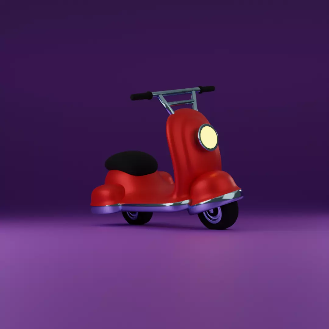 Low poly motorcycle Free low-poly 3D model