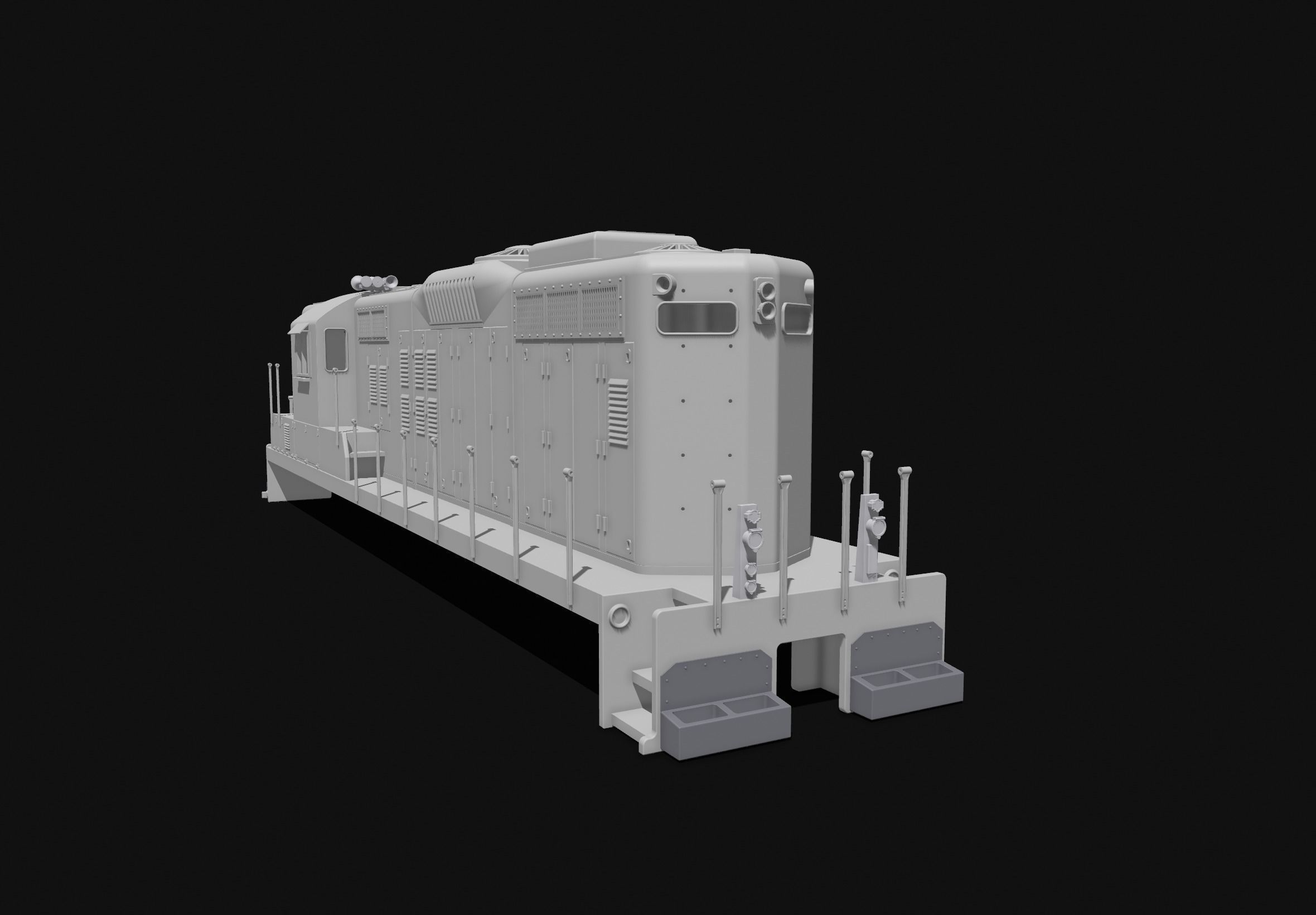 EMD GP9 Stepfile-Print  3D print model_1