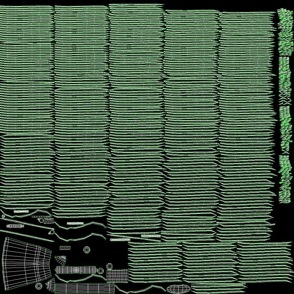 Fireplace Tools with Pile of Wood Low-poly 3D model_27