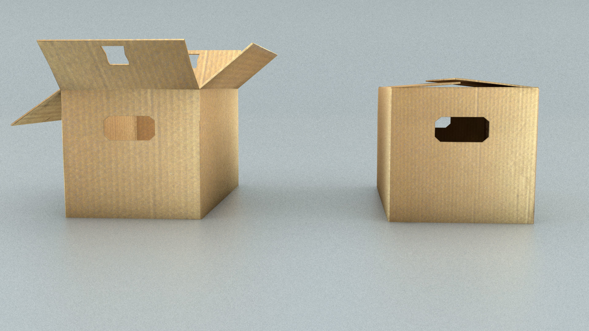 laos Cardboard Boxes 3D model_1