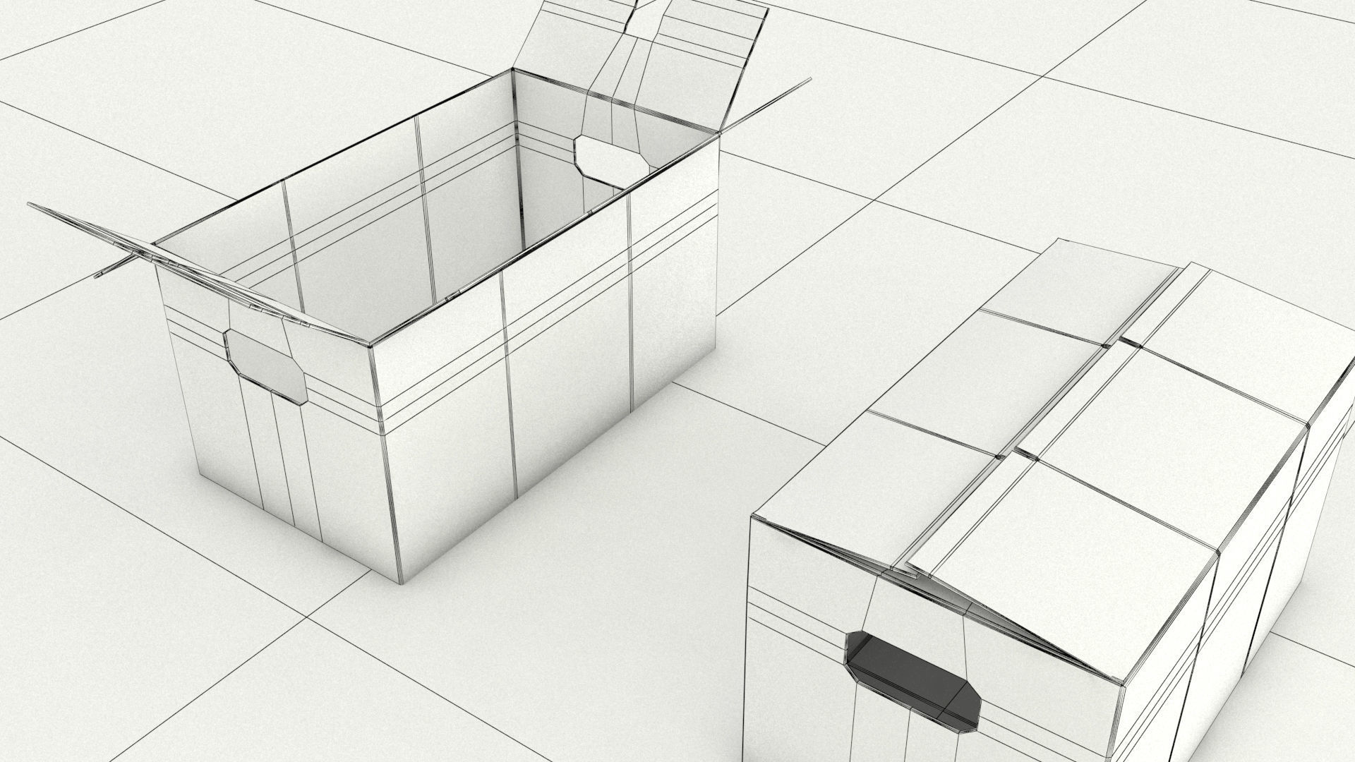 laos Cardboard Boxes 3D model_17