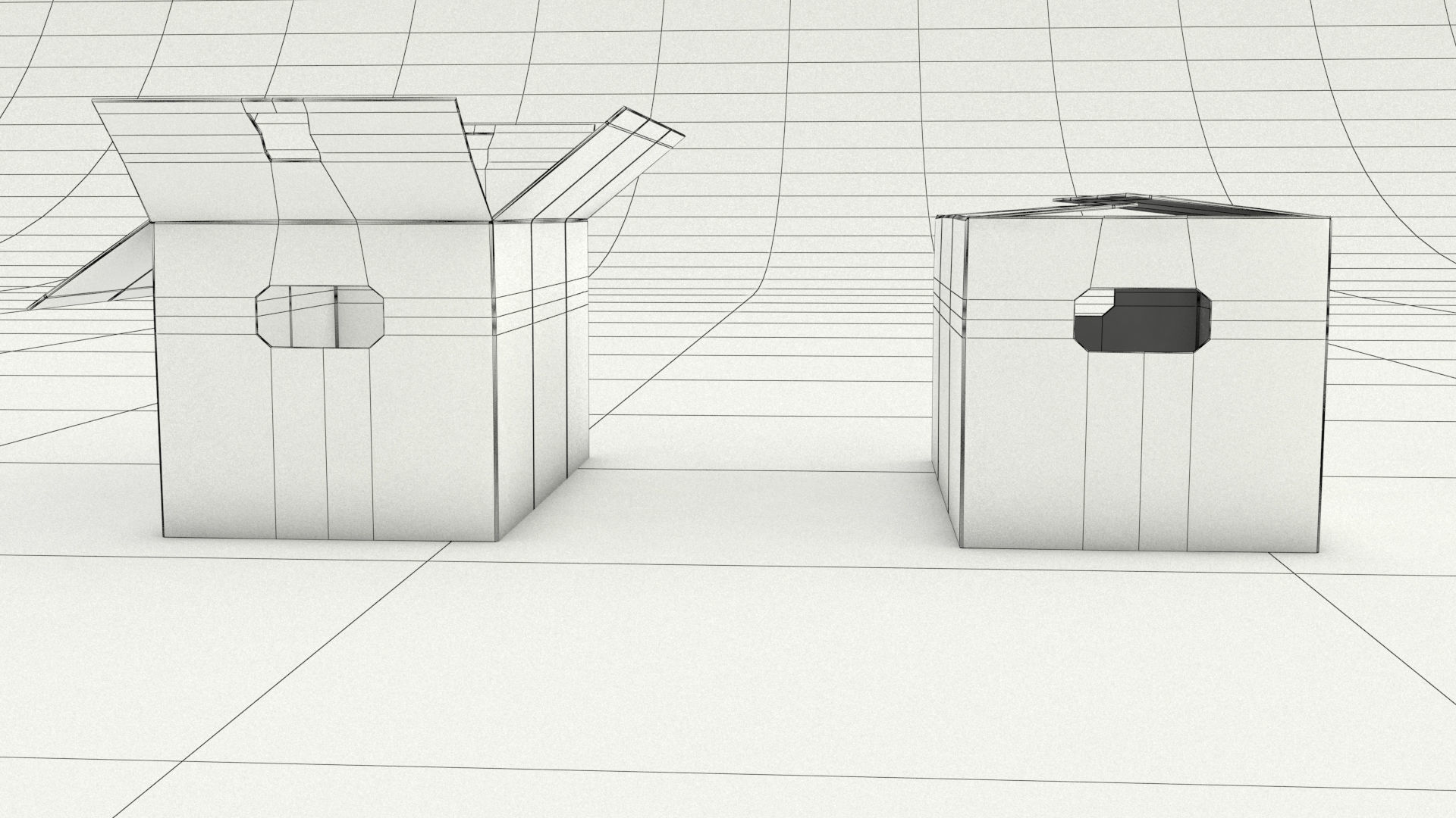 laos Cardboard Boxes 3D model_12