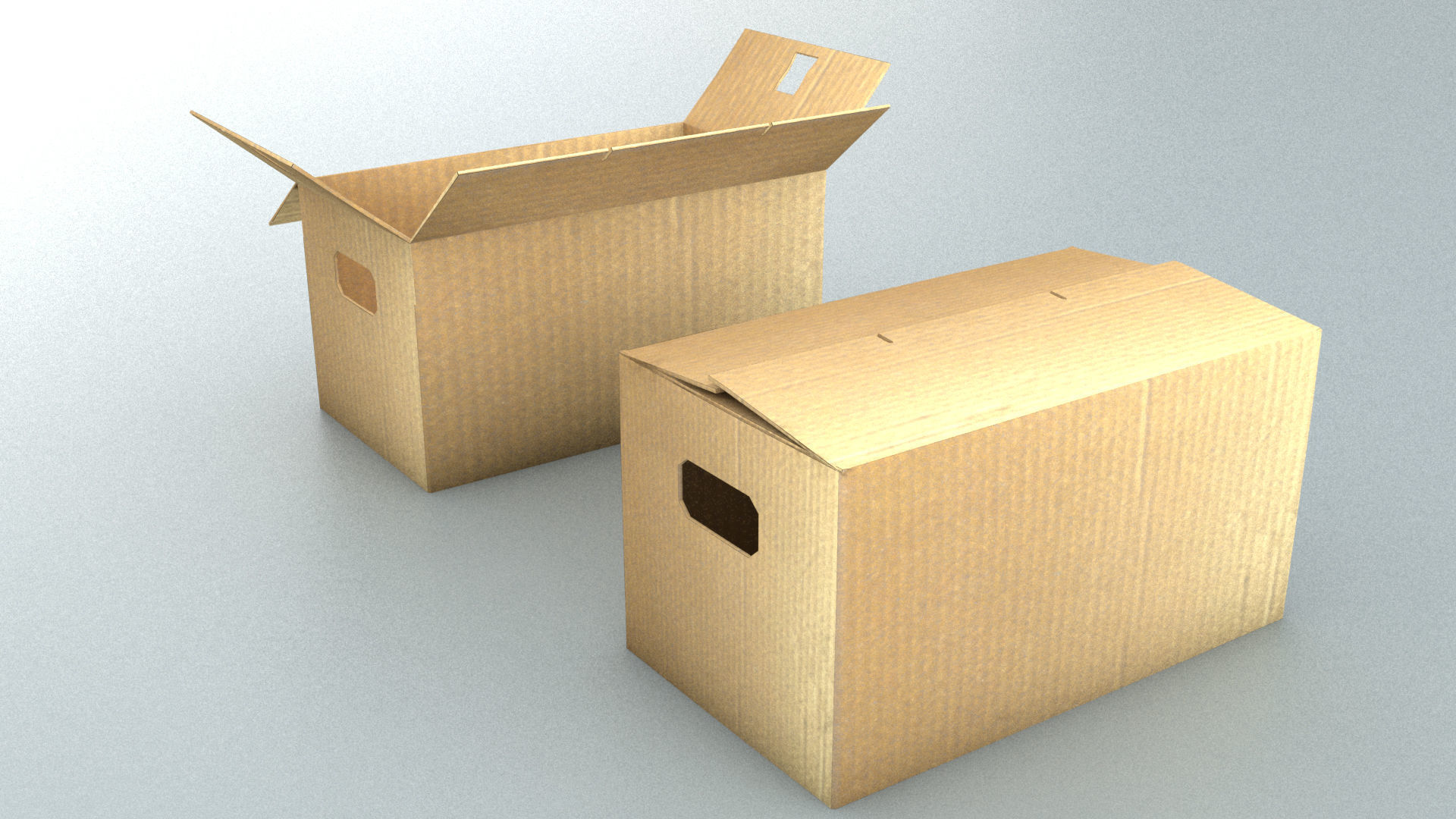 laos Cardboard Boxes 3D model_3