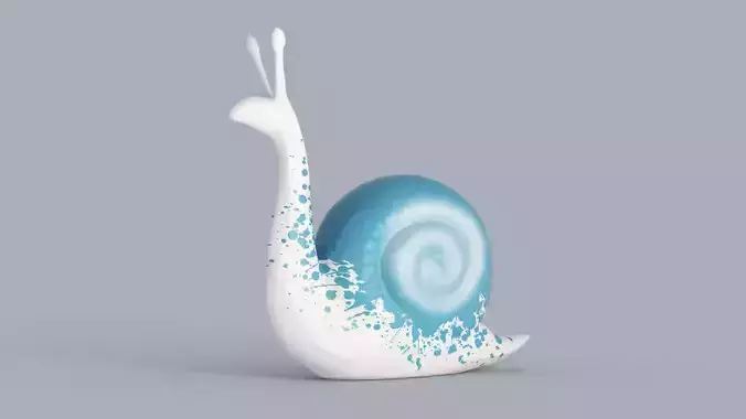 ornament art sculpture statue snail shell 3D model