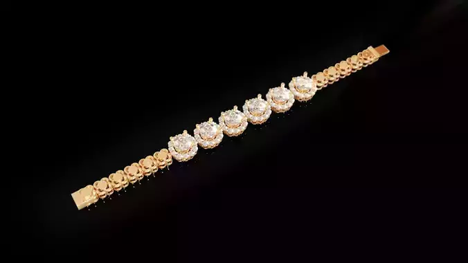 Diamond Halo Bracelet