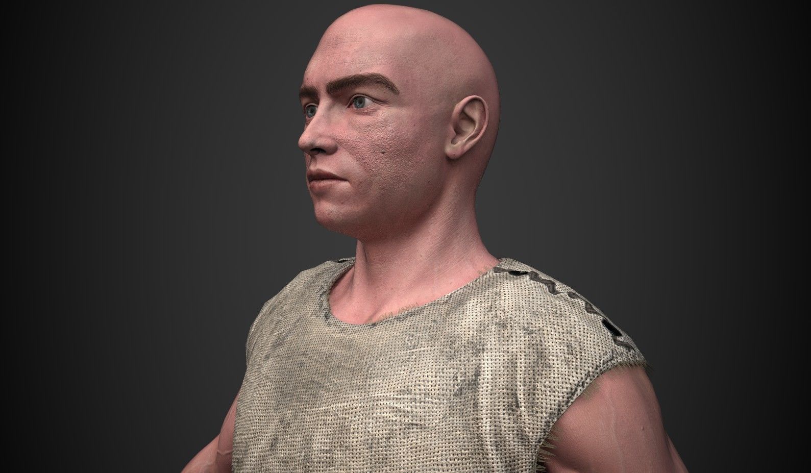 Farmer 1  Low-poly 3D model_3