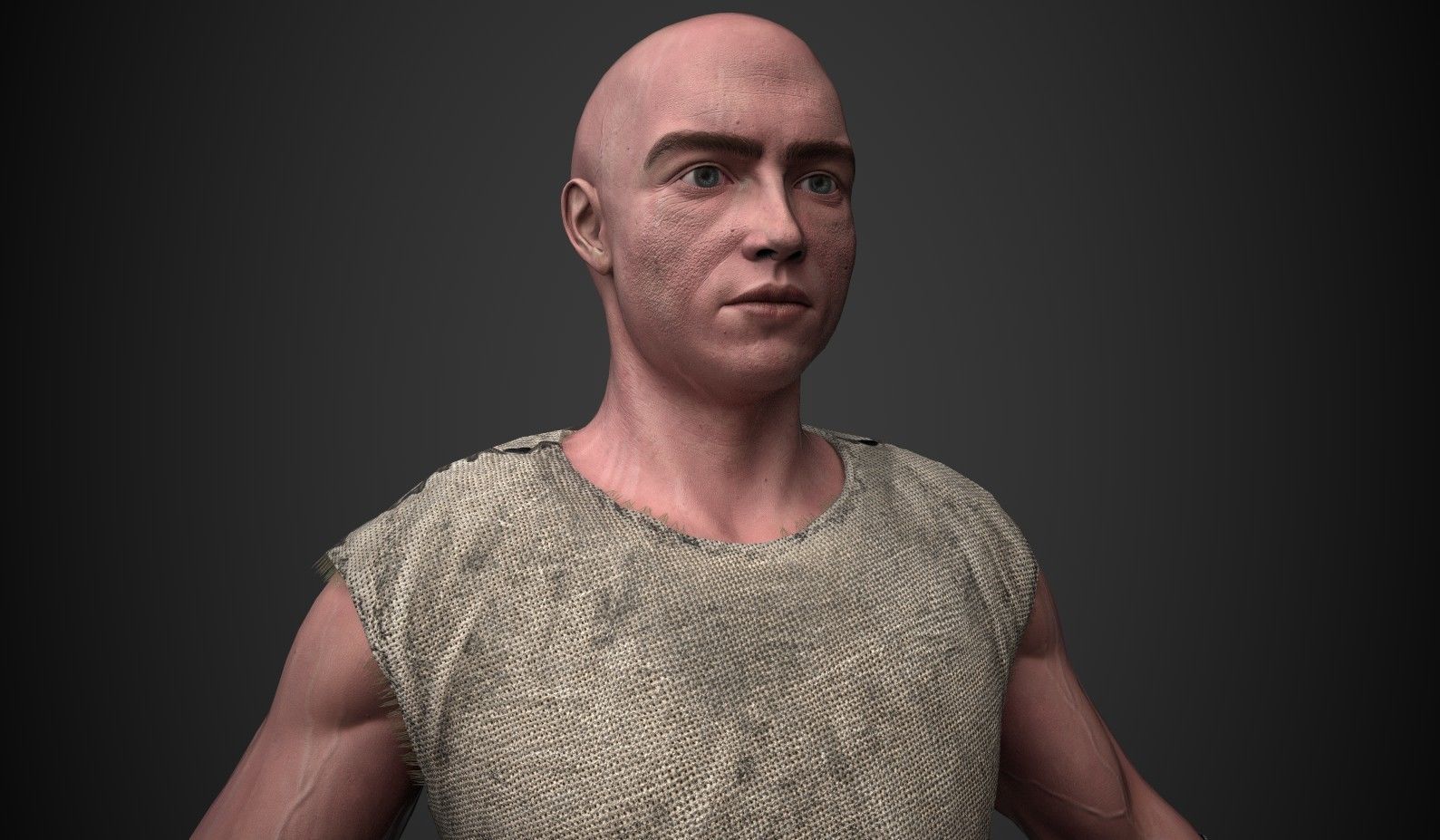 Farmer 1  Low-poly 3D model_2