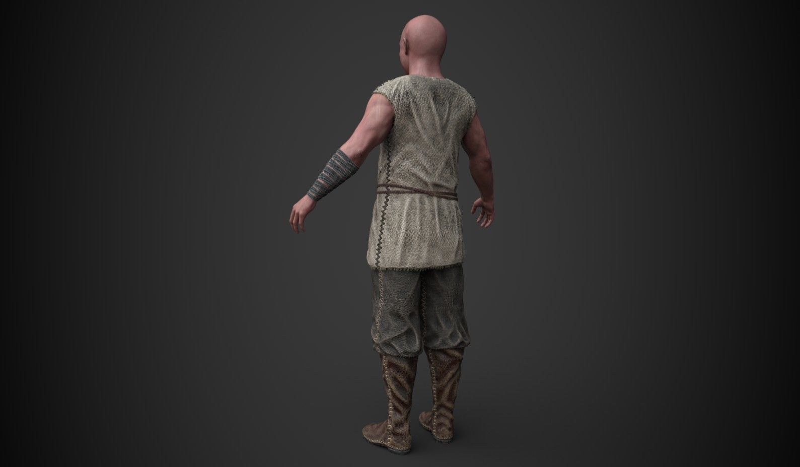 Farmer 1  Low-poly 3D model_1