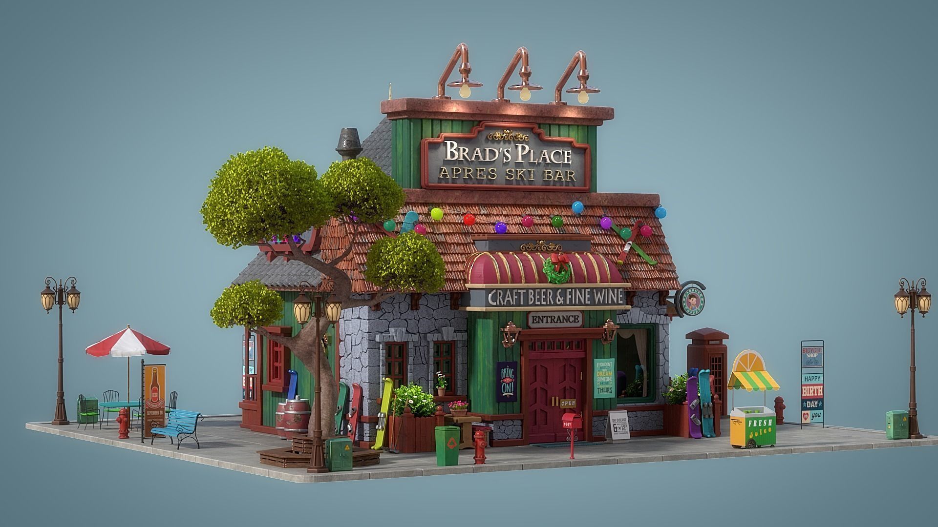 Cartoon House 22 3D model_1