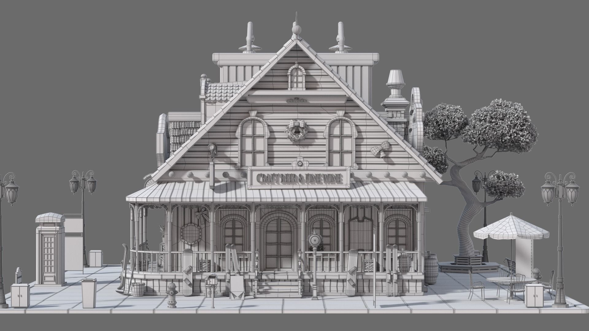 Cartoon House 22 3D model_14