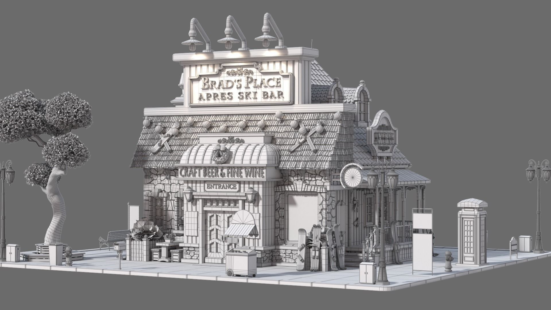 Cartoon House 22 3D model_11