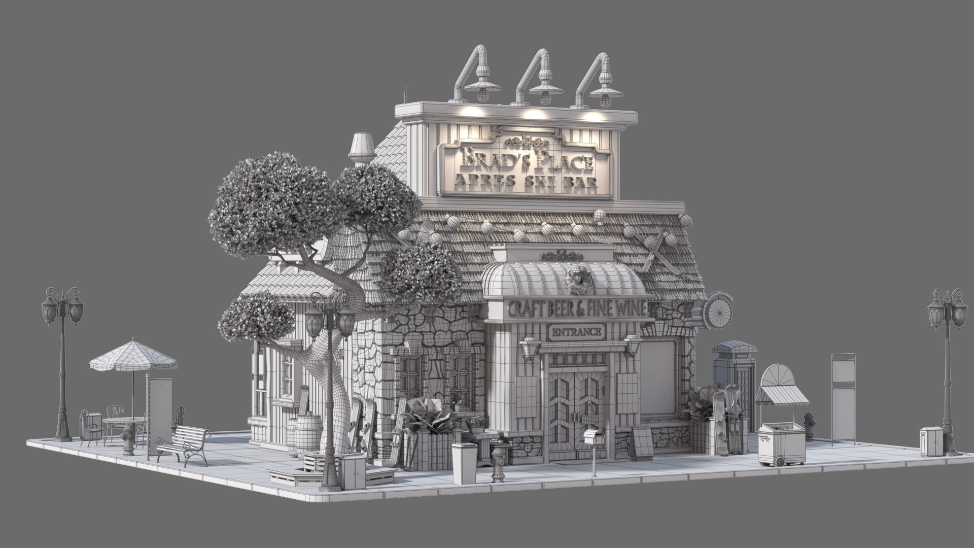 Cartoon House 22 3D model_9