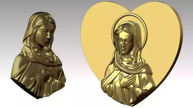 Our Lady of The Immaculate Conception Heart-Belief 3D print model
