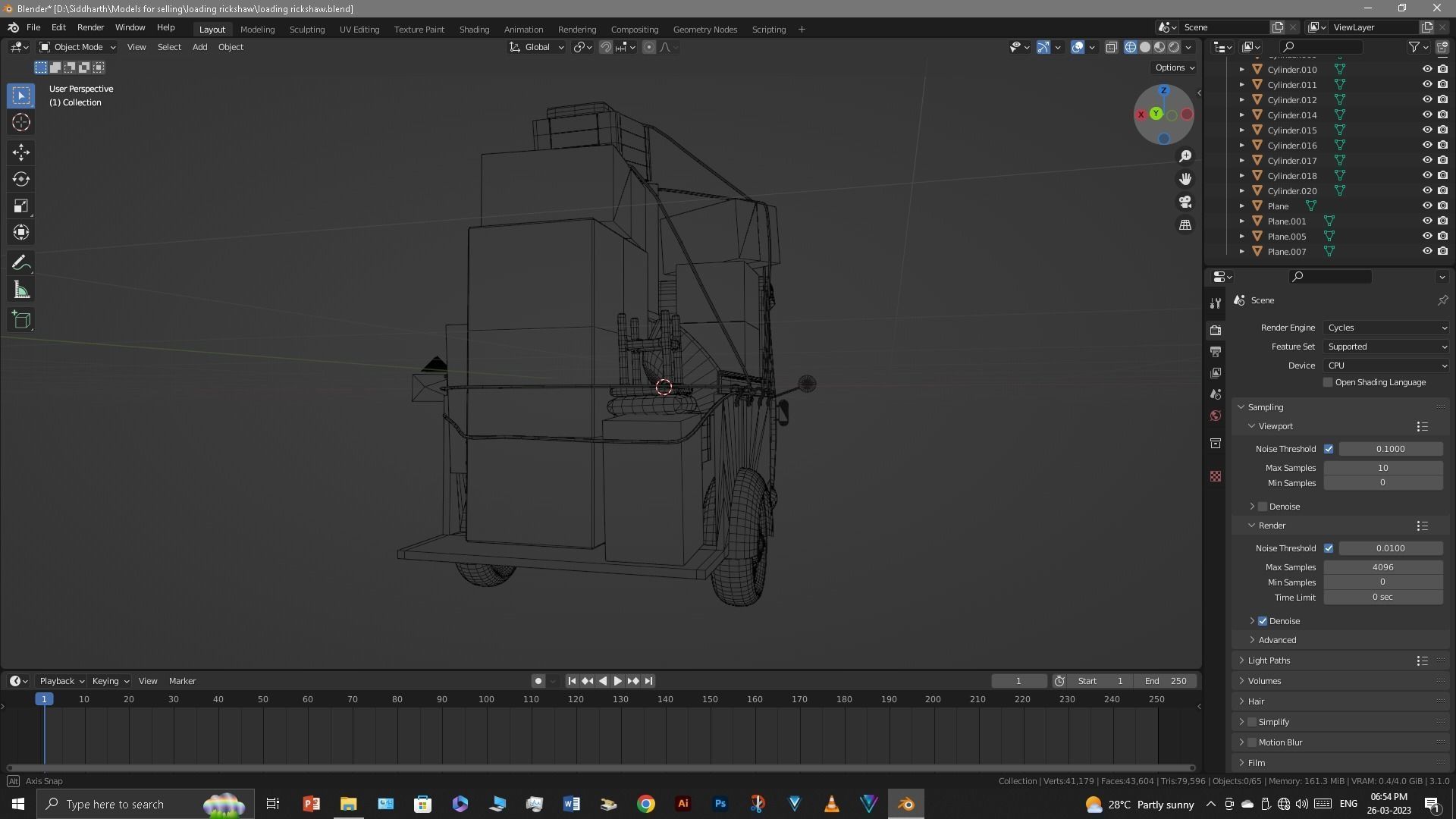 Rickshaw 3D model_37