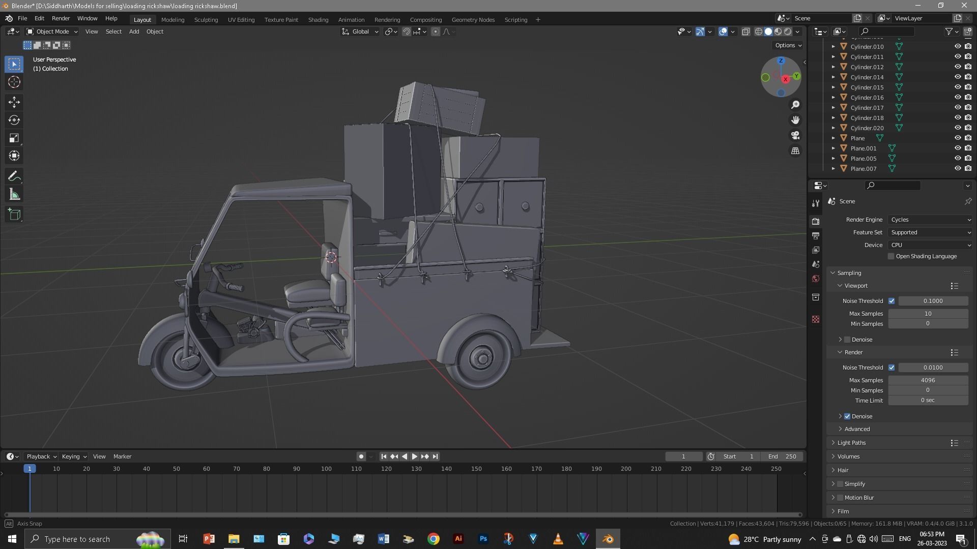 Rickshaw 3D model_18