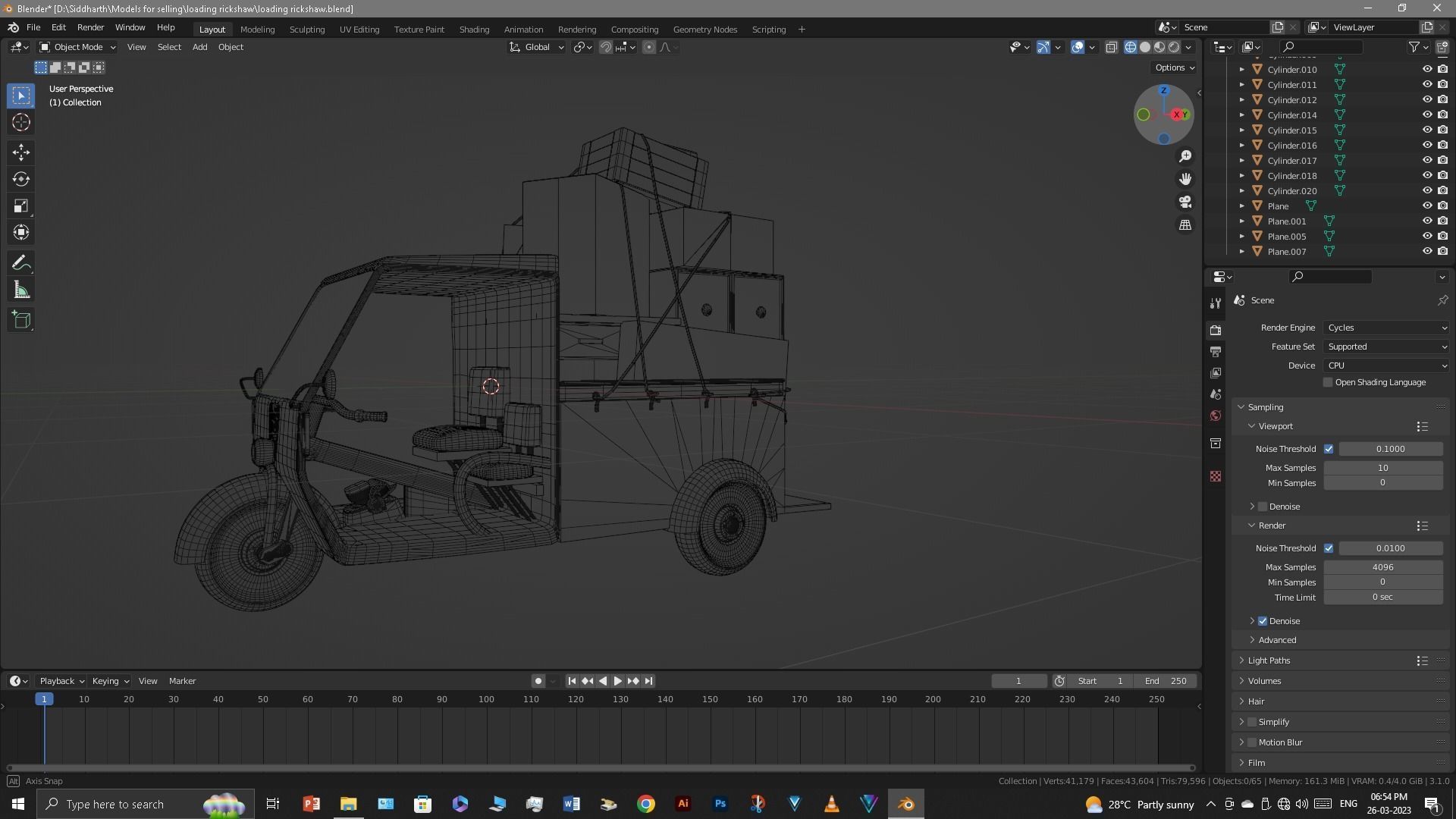 Rickshaw 3D model_33