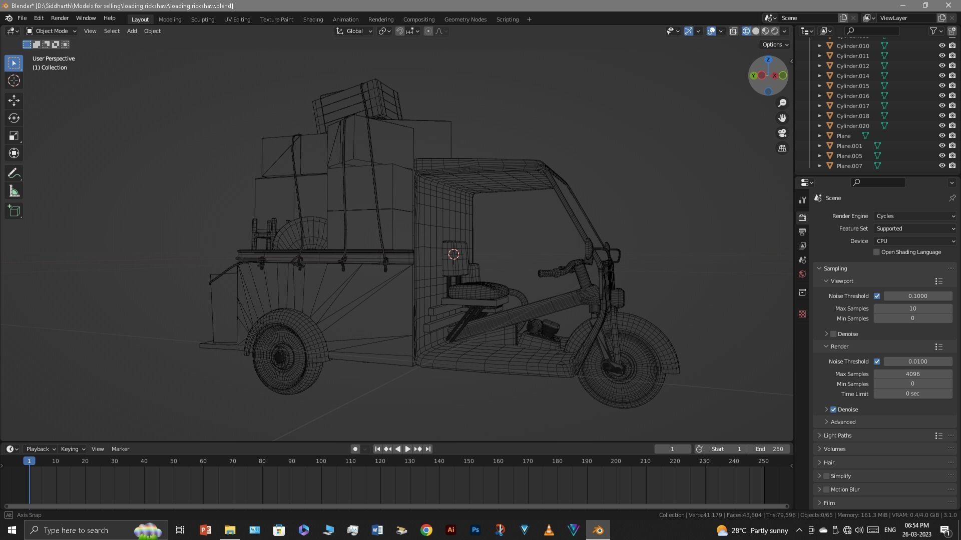 Rickshaw 3D model_38