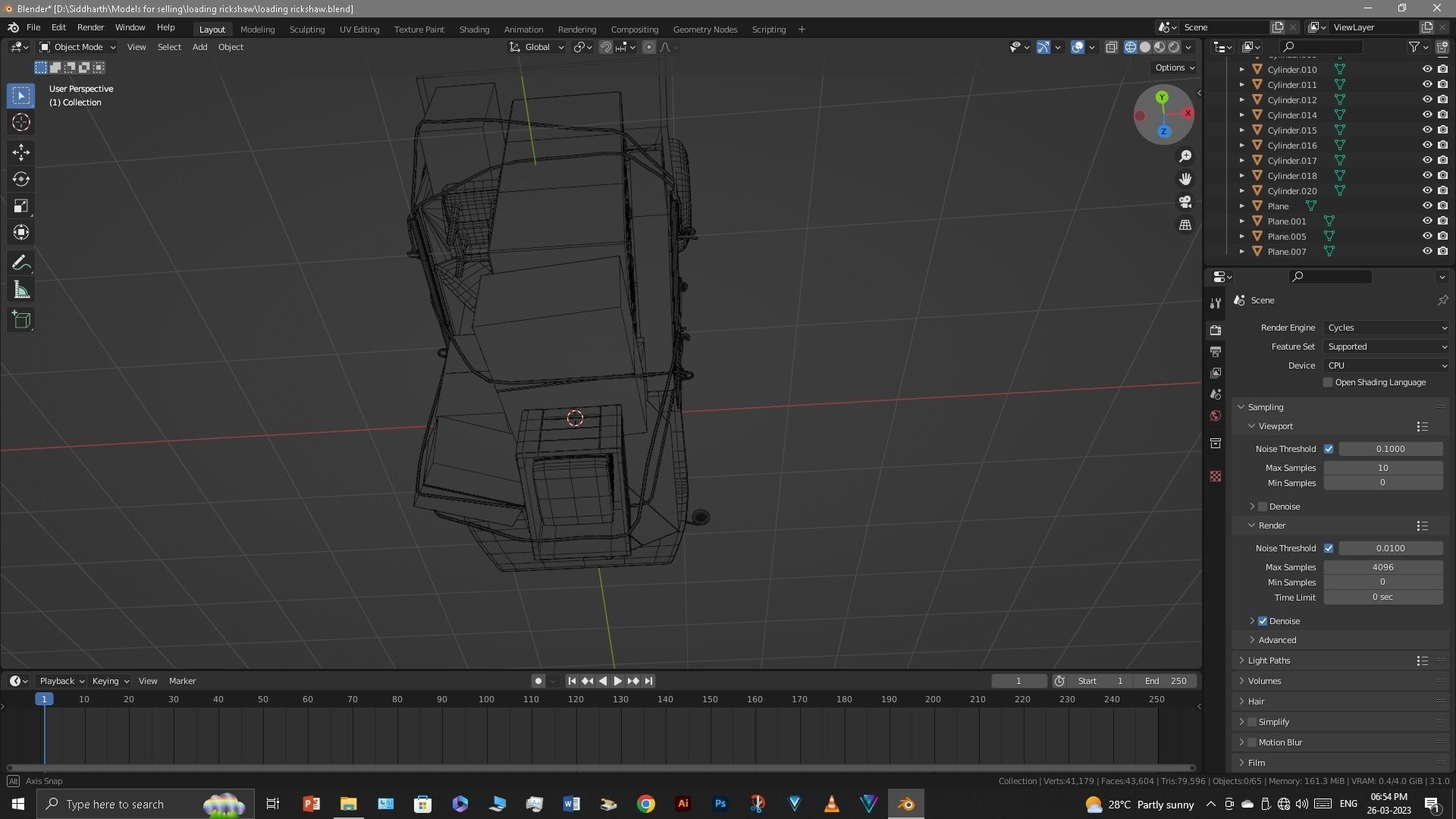 Rickshaw 3D model_59