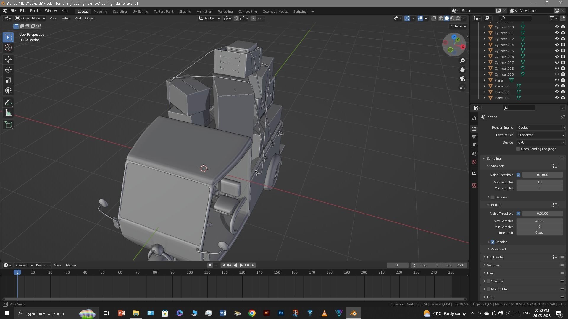 Rickshaw 3D model_27