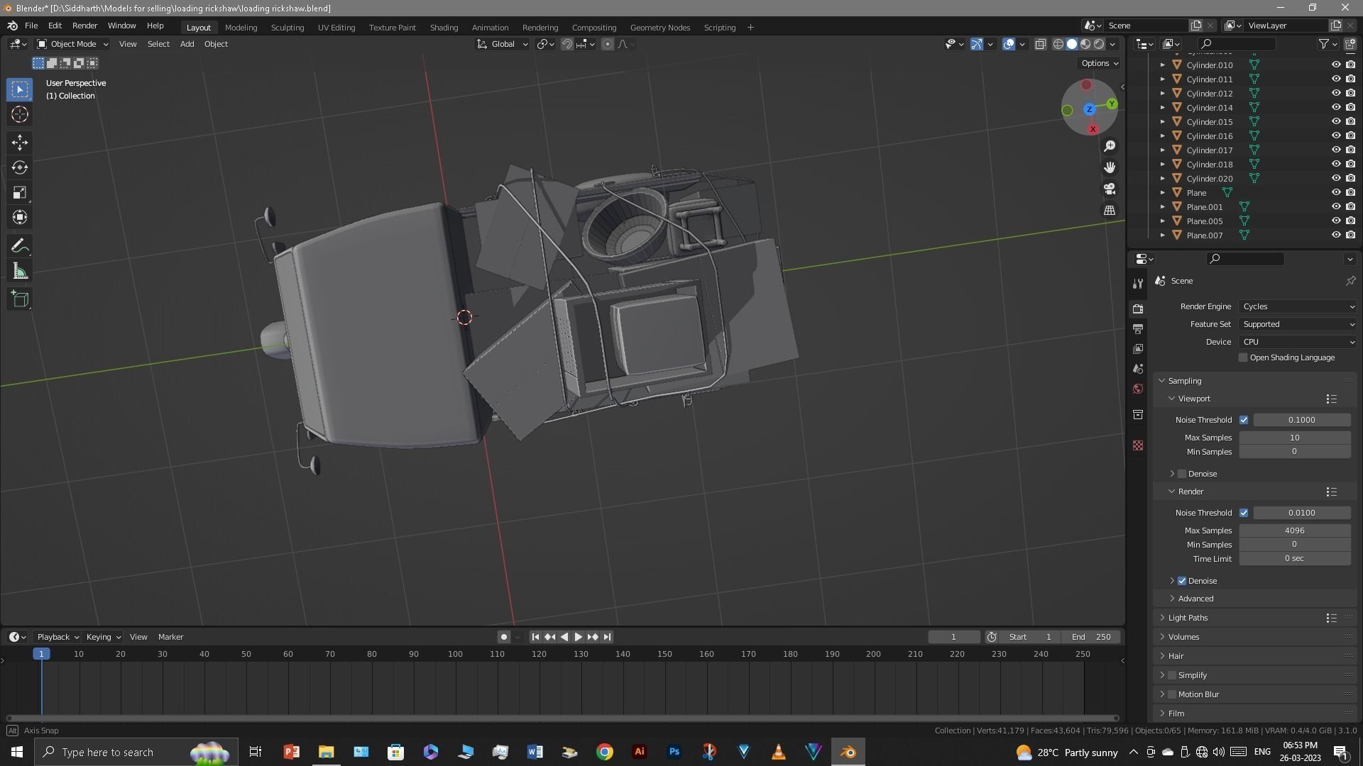 Rickshaw 3D model_28