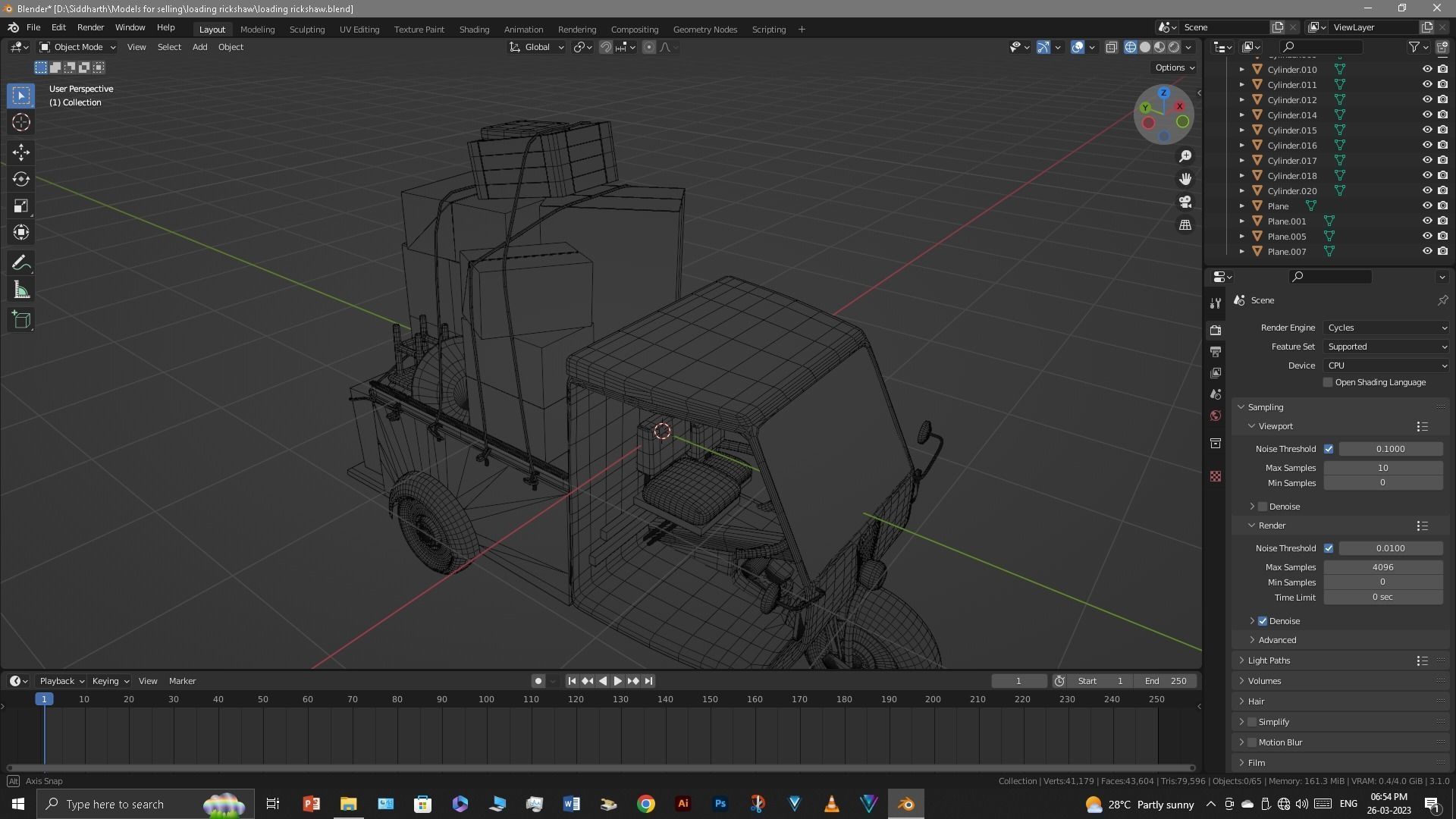 Rickshaw 3D model_55