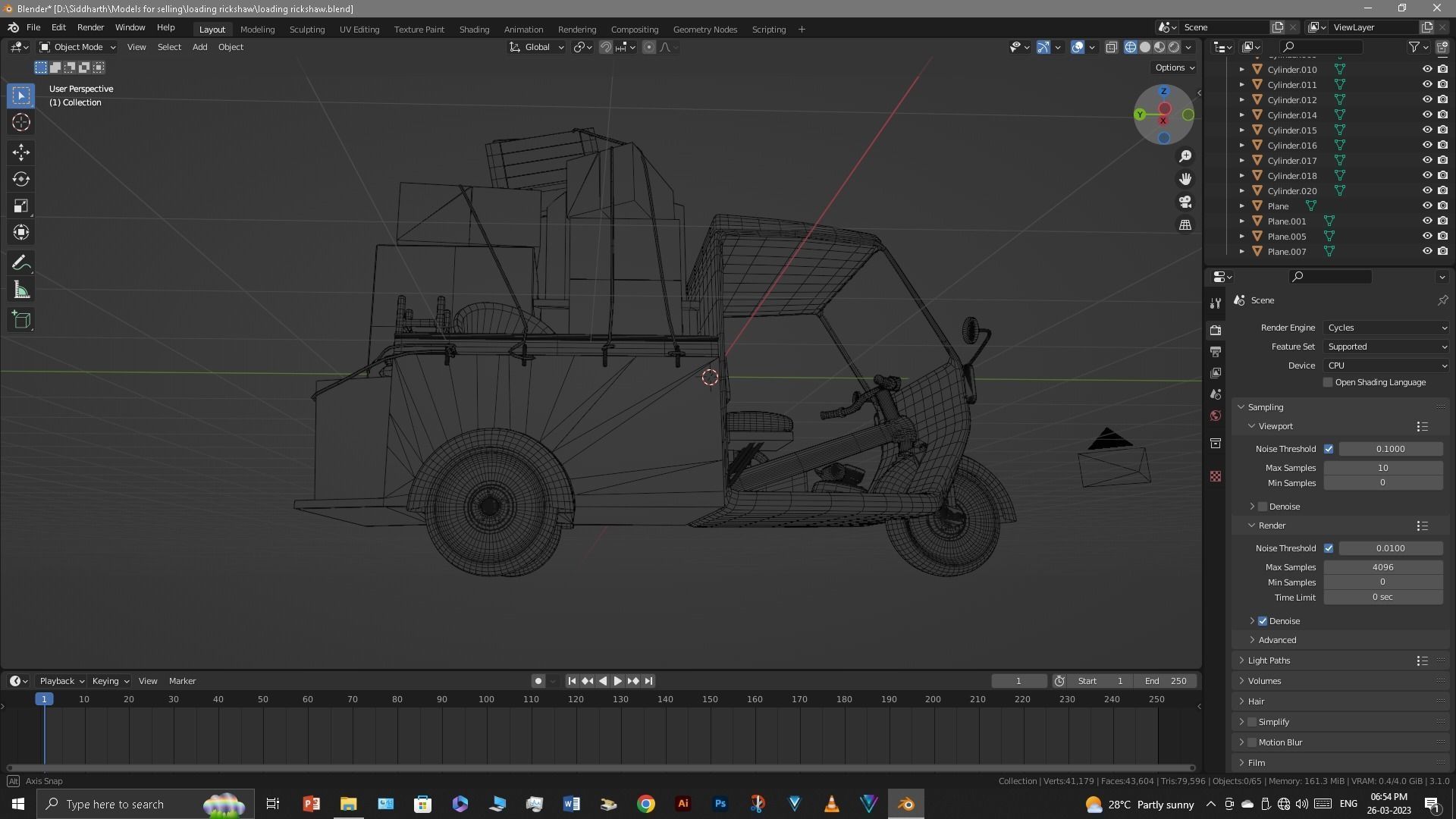 Rickshaw 3D model_58
