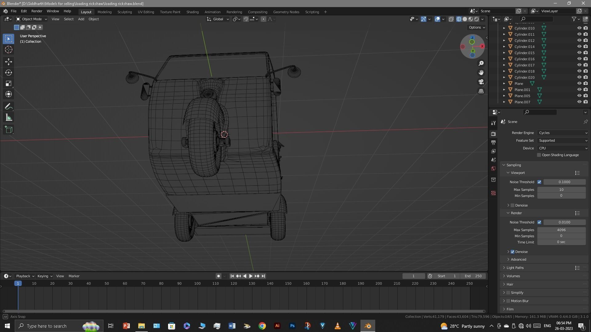 Rickshaw 3D model_45