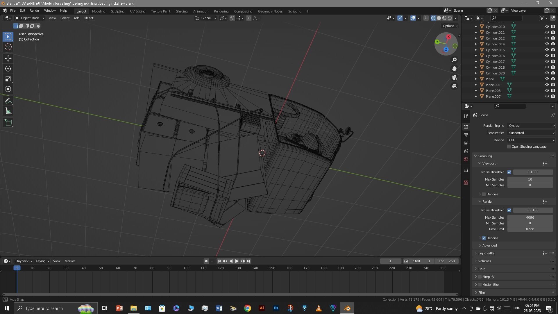 Rickshaw 3D model_46