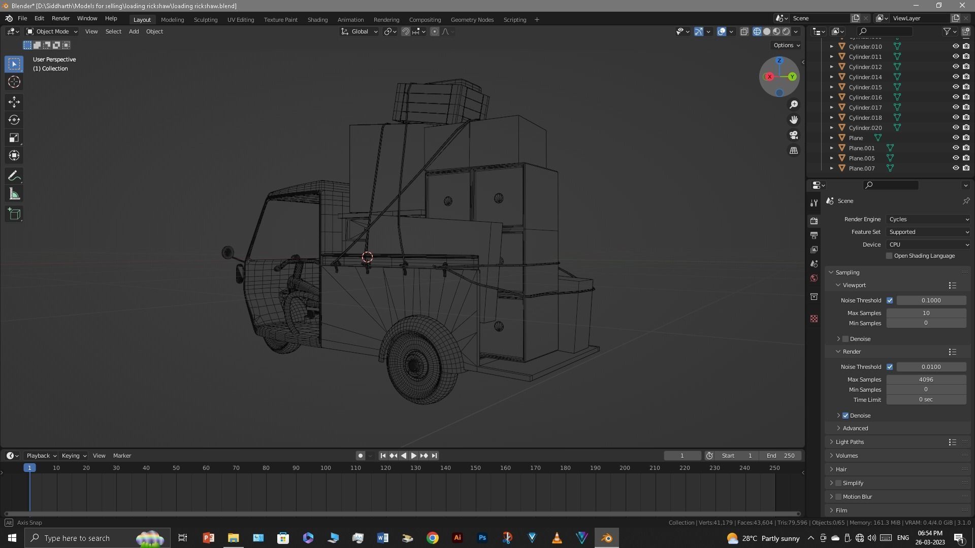 Rickshaw 3D model_42