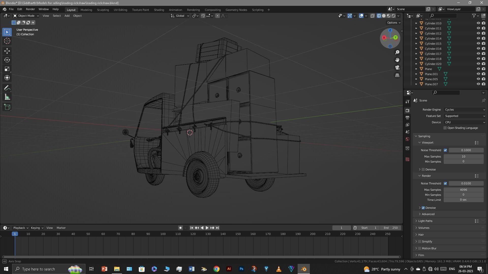 Rickshaw 3D model_51