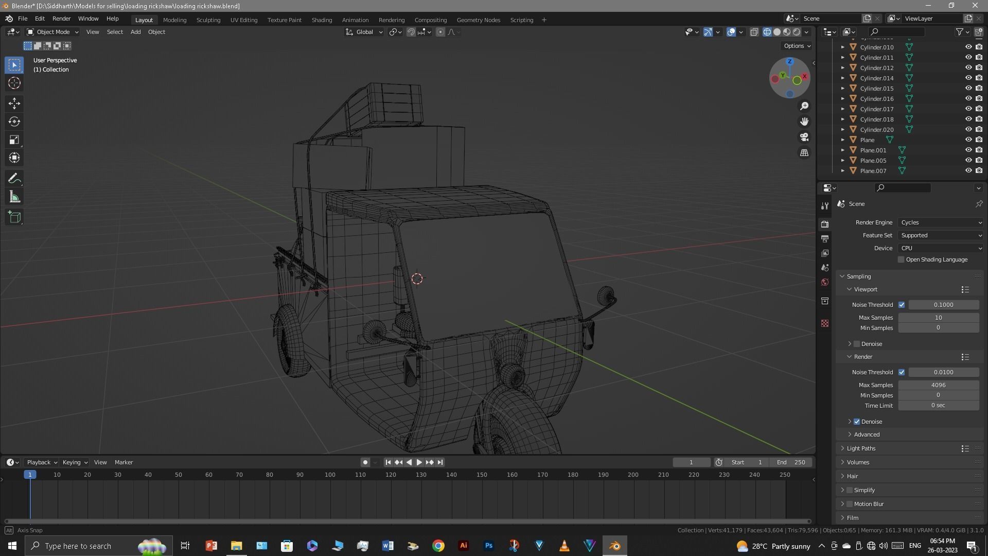 Rickshaw 3D model_48