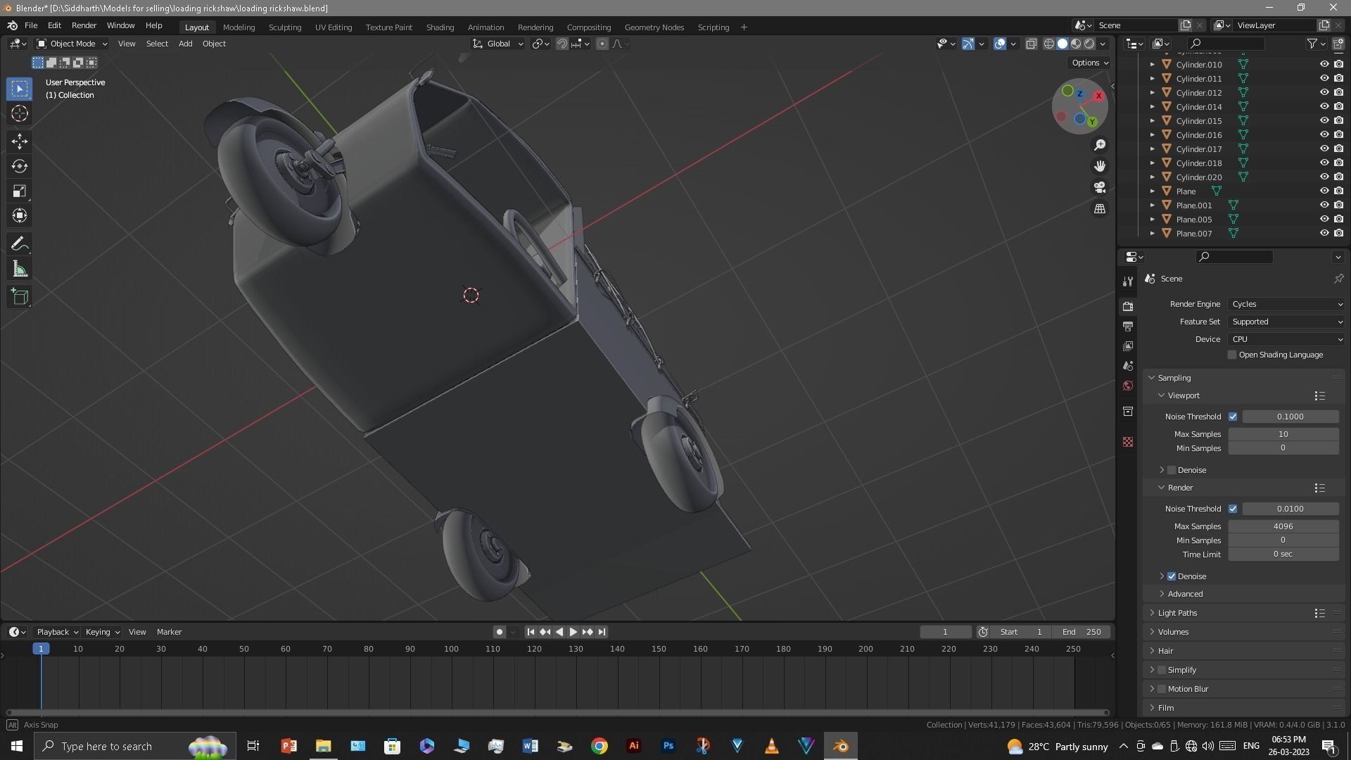 Rickshaw 3D model_13