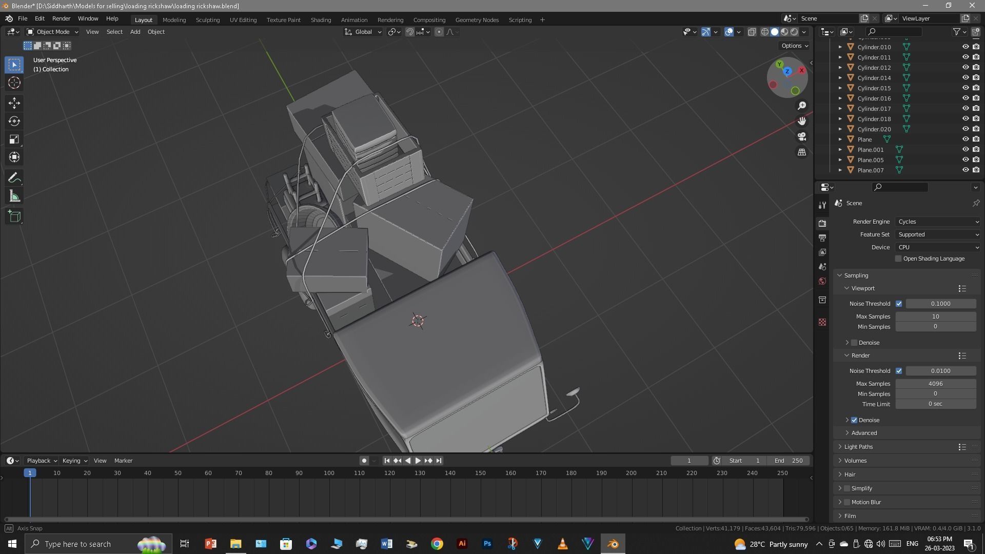 Rickshaw 3D model_22