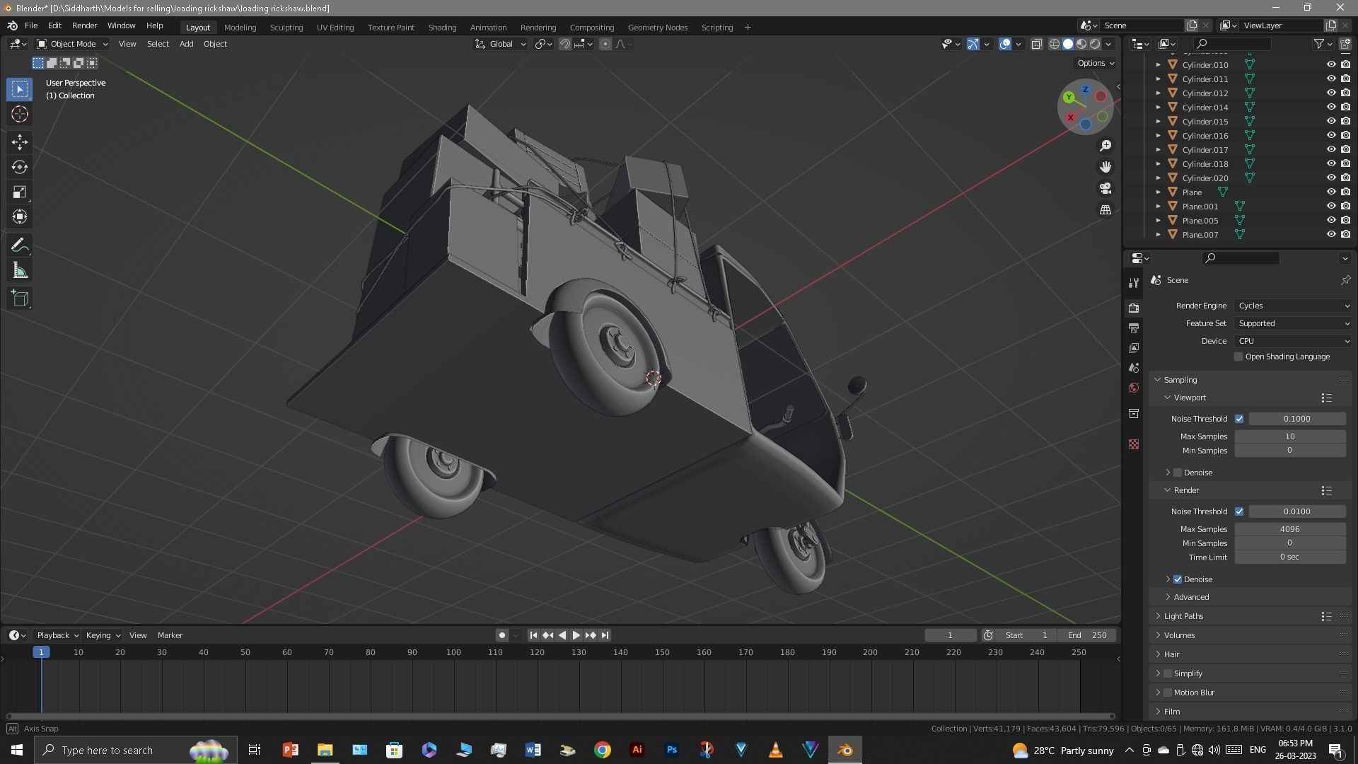 Rickshaw 3D model_24