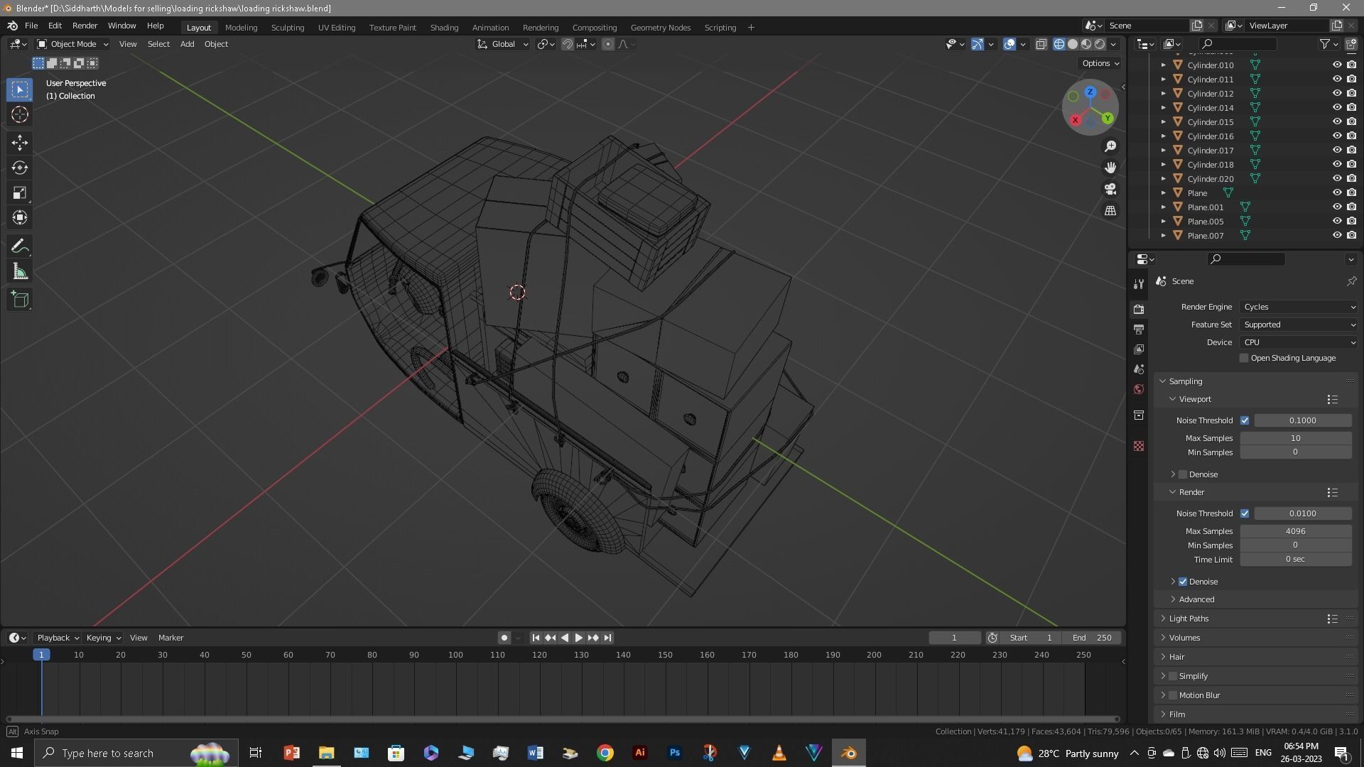 Rickshaw 3D model_53