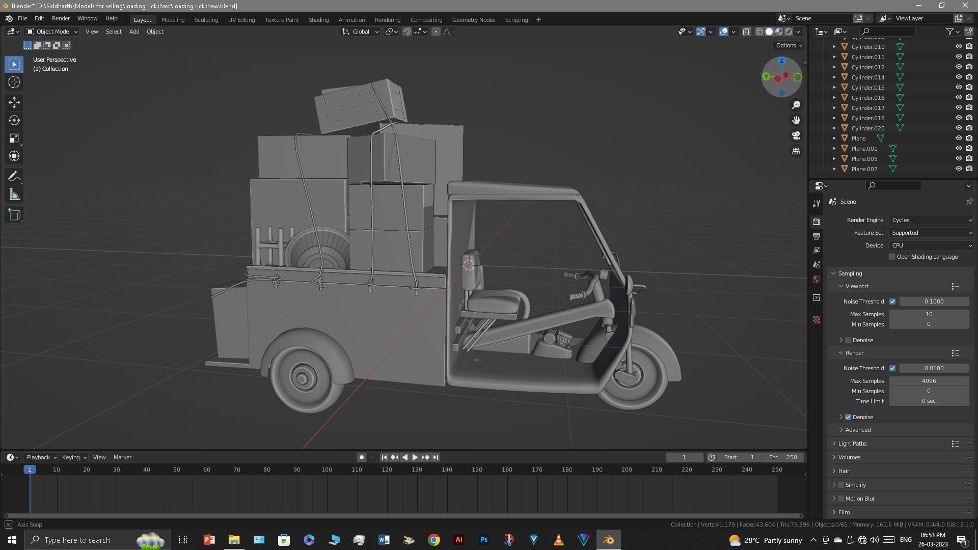 Rickshaw 3D model_23