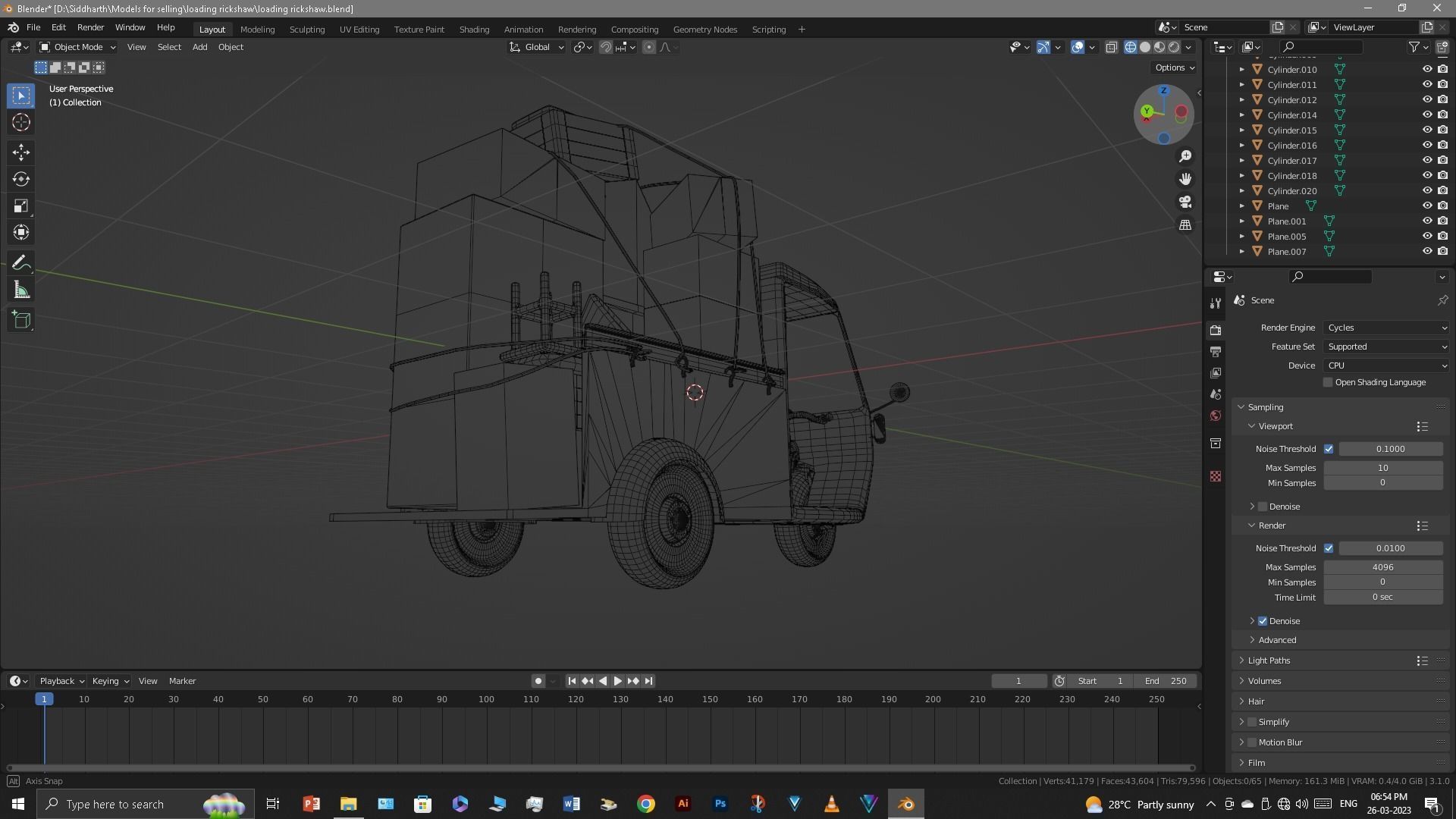 Rickshaw 3D model_35