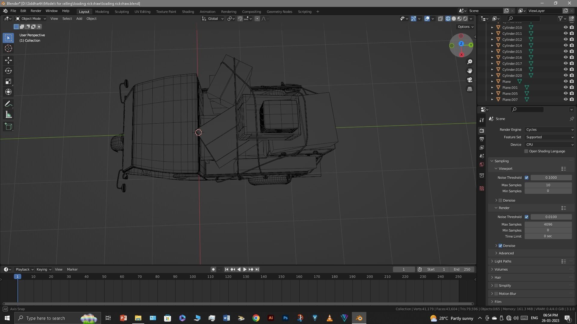 Rickshaw 3D model_52