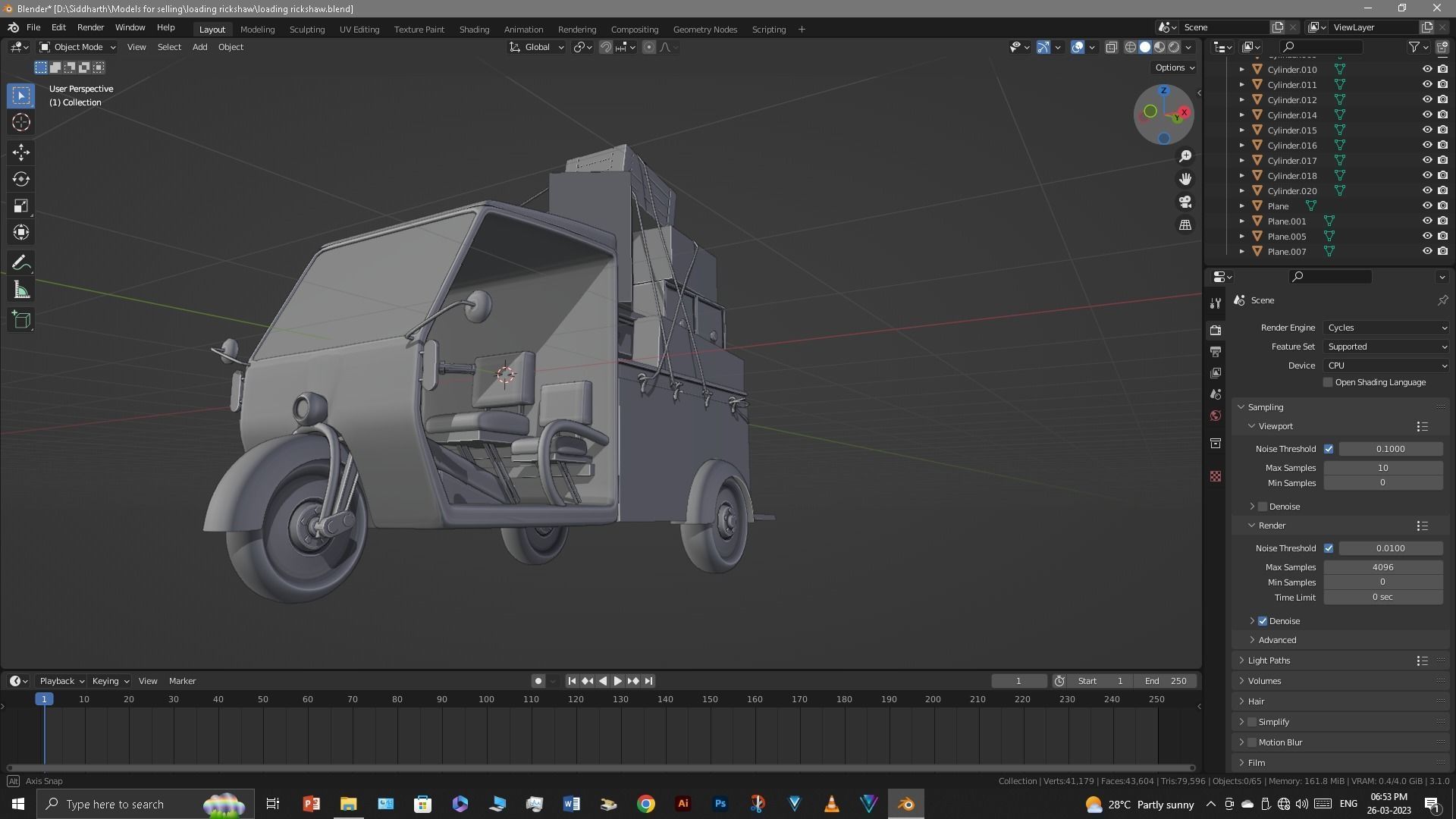Rickshaw 3D model_31