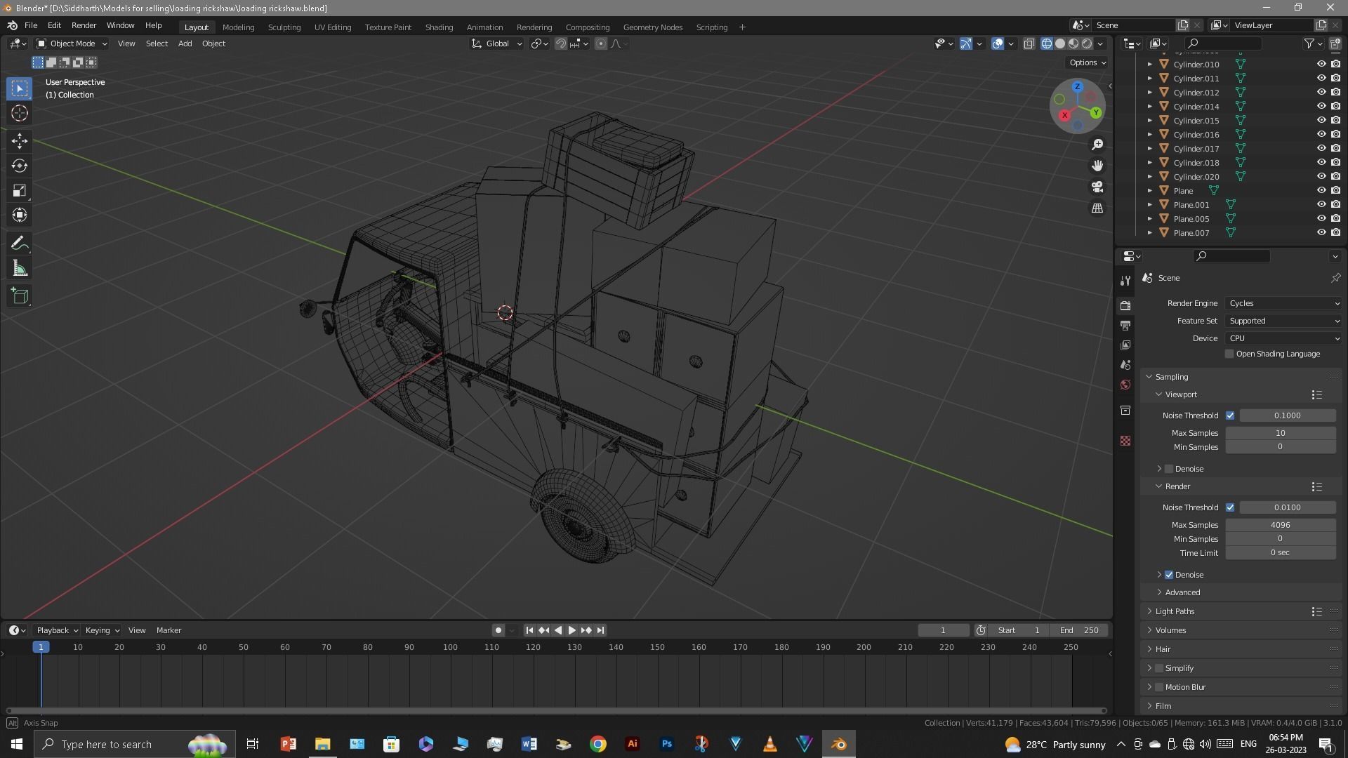 Rickshaw 3D model_49