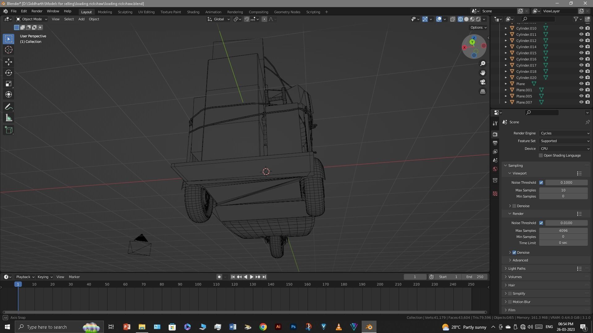 Rickshaw 3D model_50