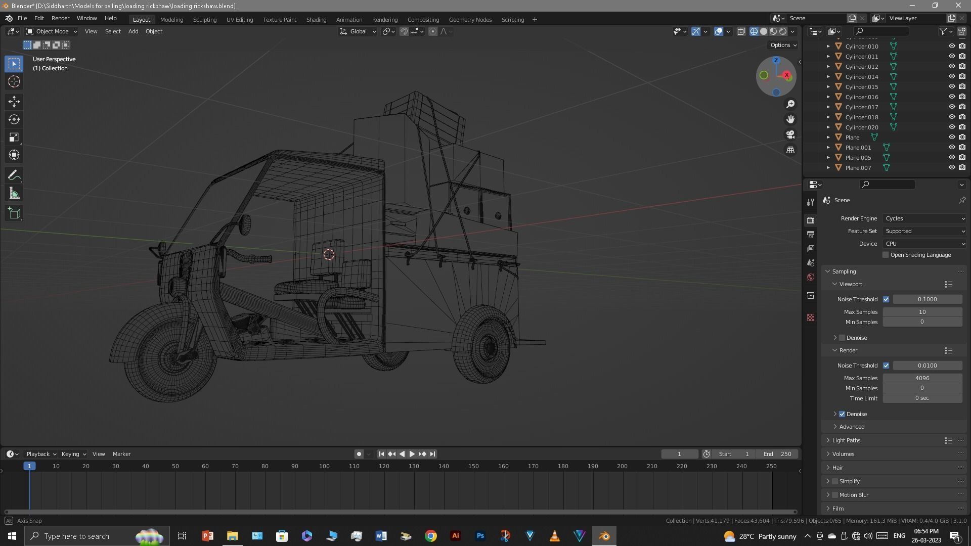 Rickshaw 3D model_47