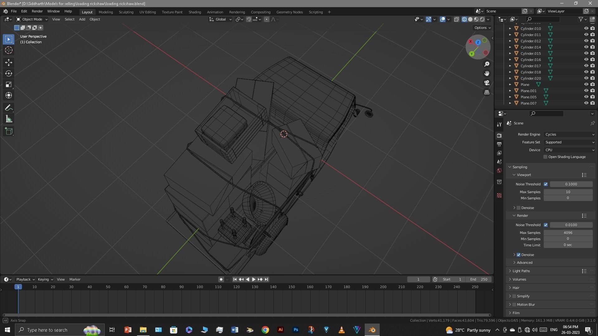 Rickshaw 3D model_32