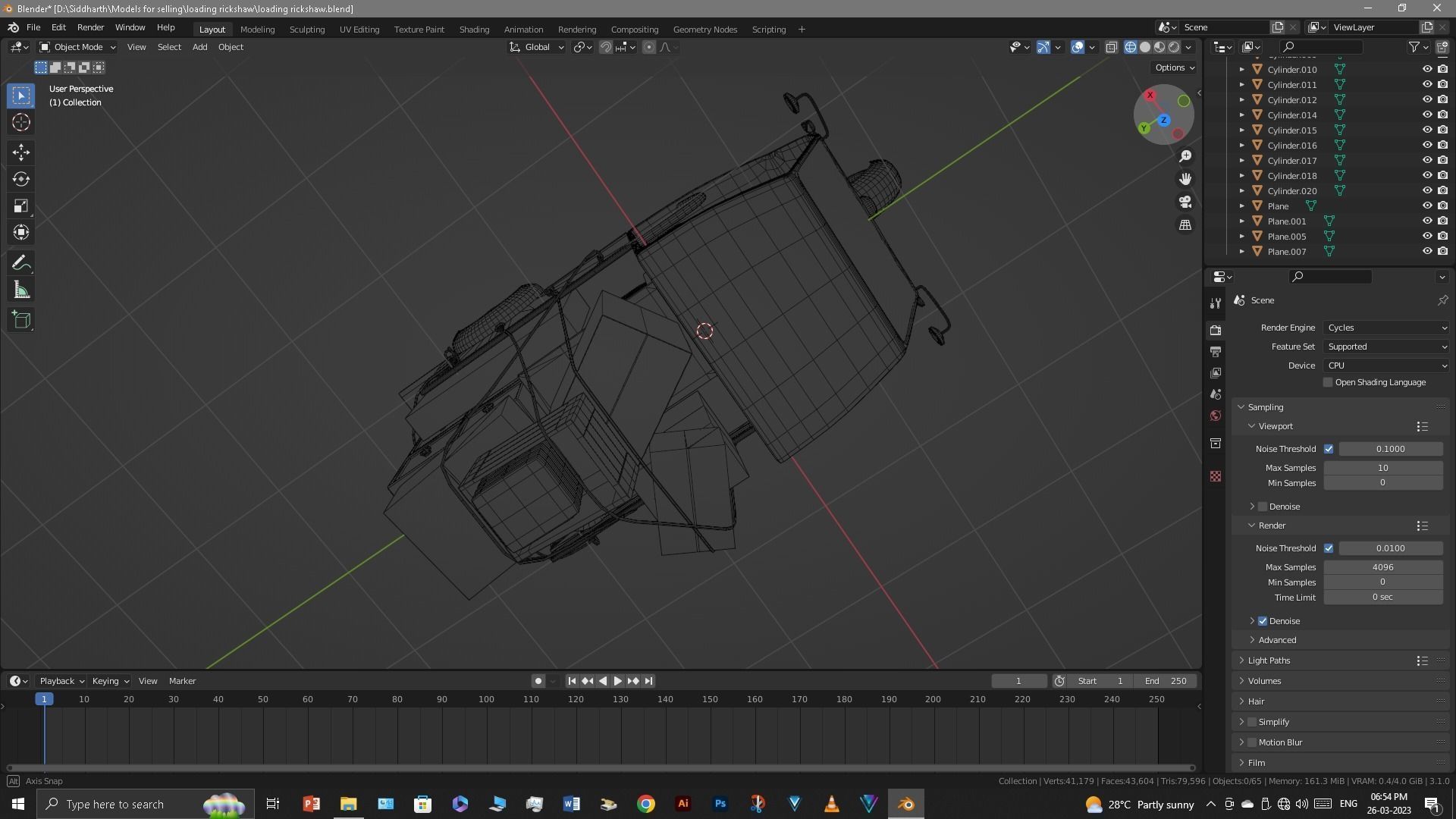 Rickshaw 3D model_41