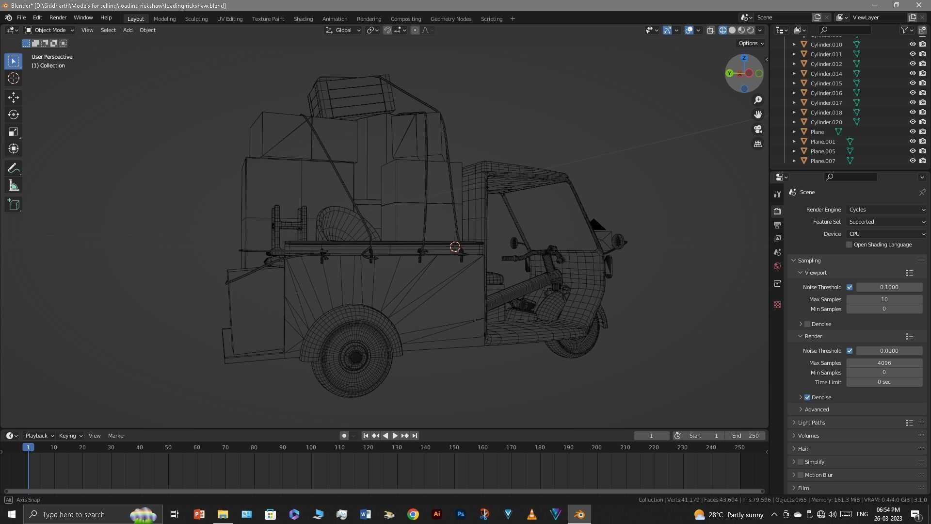 Rickshaw 3D model_34