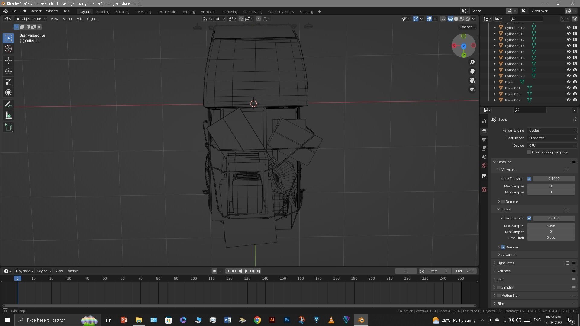 Rickshaw 3D model_40