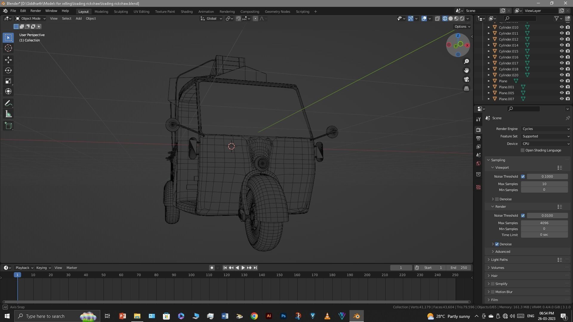 Rickshaw 3D model_56