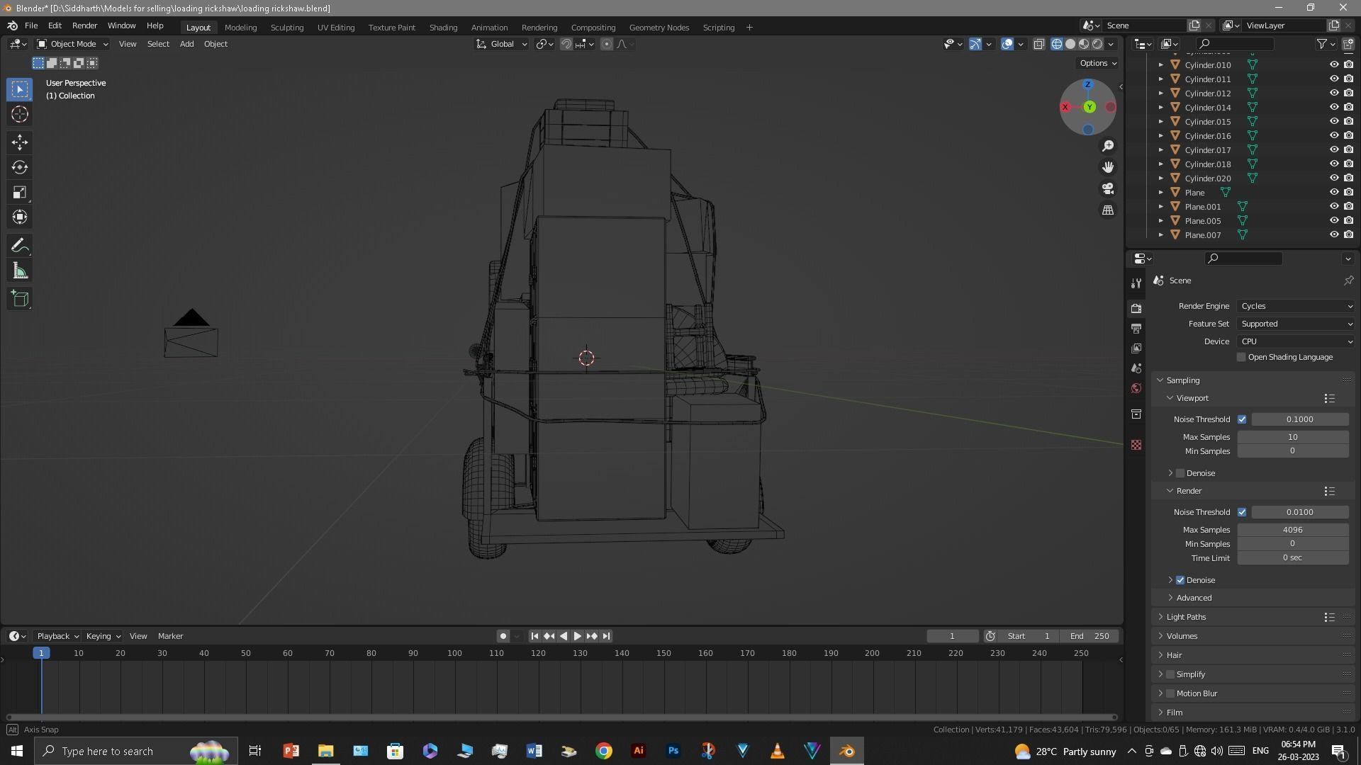 Rickshaw 3D model_36